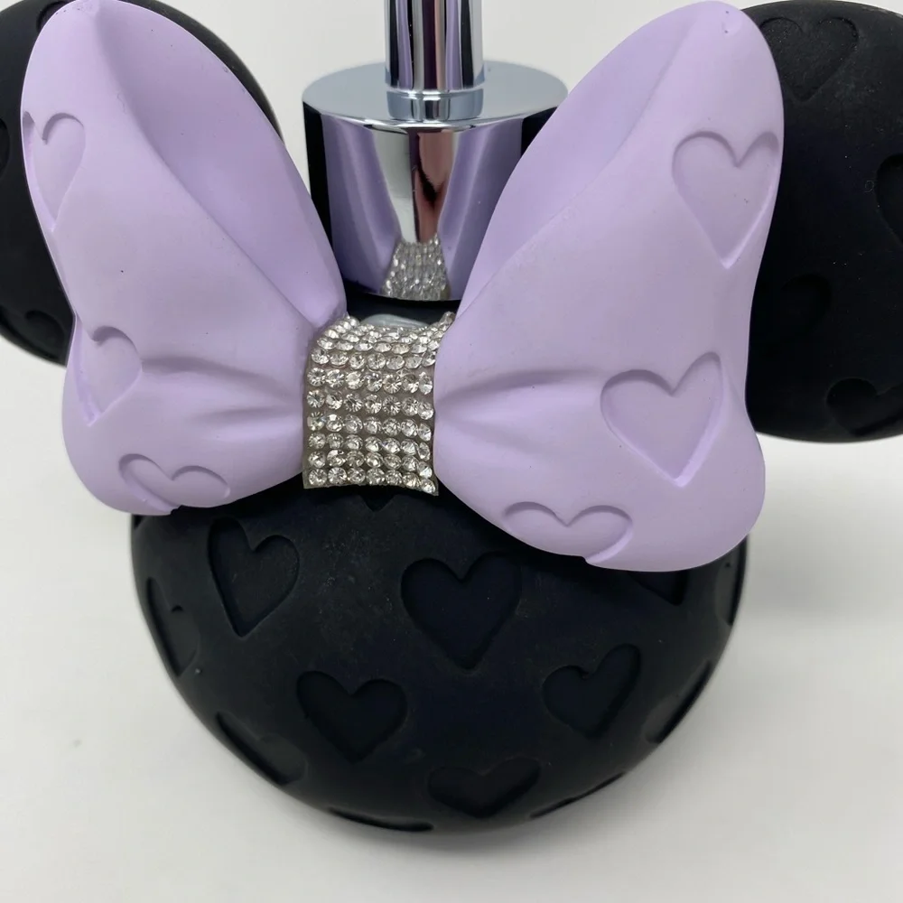 NEW - Disney Black and Purple Minnie Mouse Soap & Lotion Dispenser